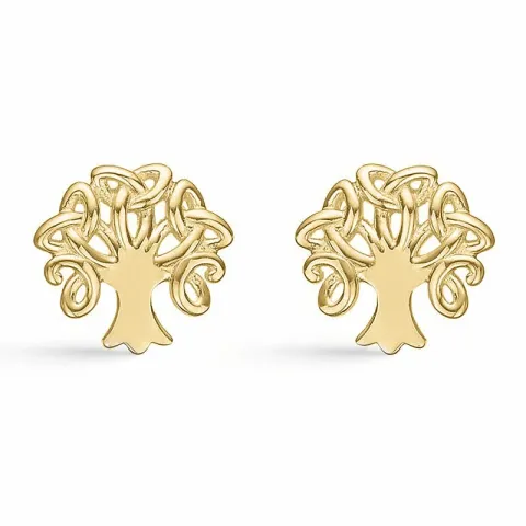 Støvring Design livets träd örhängen i 8 karat guld