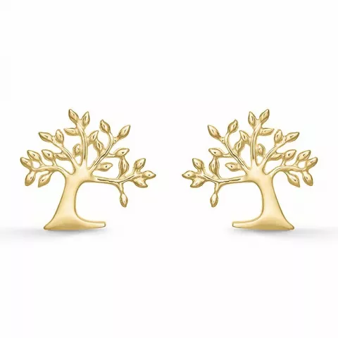 Støvring Design livets träd örhängen i 8 karat guld
