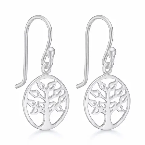 Støvring Design livets träd örhängen i rhodinerat silver