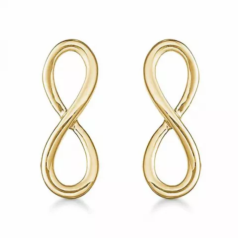 Støvring Design infinity örhängen i 8 karat guld