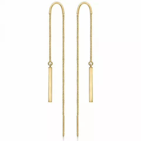 långa Støvring Design kedja örhängen i 8 karat guld