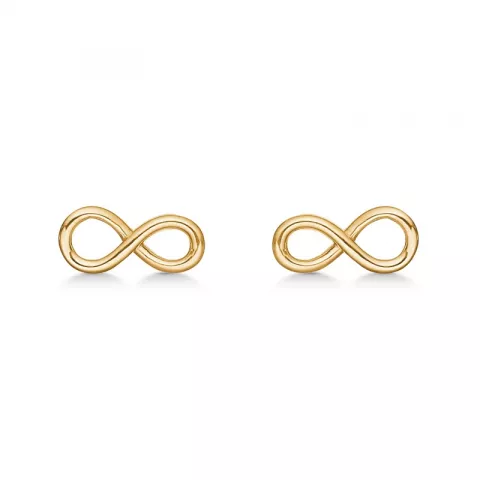 Støvring Design infinity örhängen i 8 karat guld