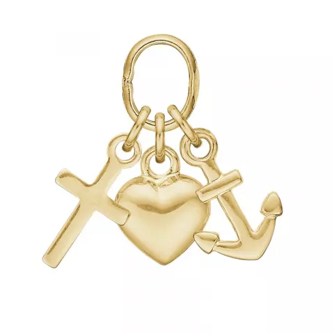 Lille Støvring Design tro-hopp-kärlek hängen i 8 karat guld