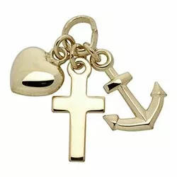 Støvring Design tro-hopp-kärlek hängen i 8 karat guld