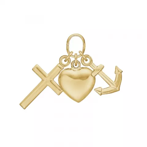 Støvring Design tro-hopp-kärlek hängen i 8 karat guld