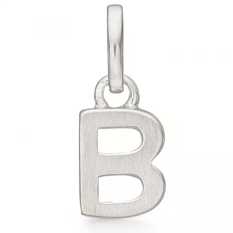 Støvring Design bokstav b hängen i rhodinerat silver