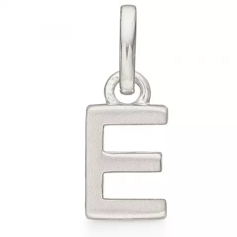 Støvring Design bokstav e hängen i rhodinerat silver