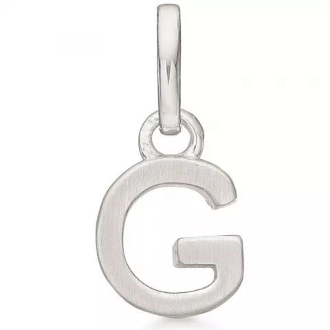 Støvring Design bokstav g hängen i rhodinerat silver