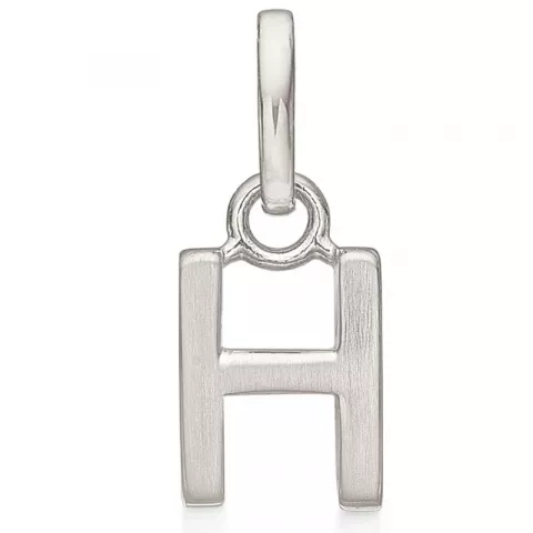 Støvring Design bokstav h hängen i rhodinerat silver