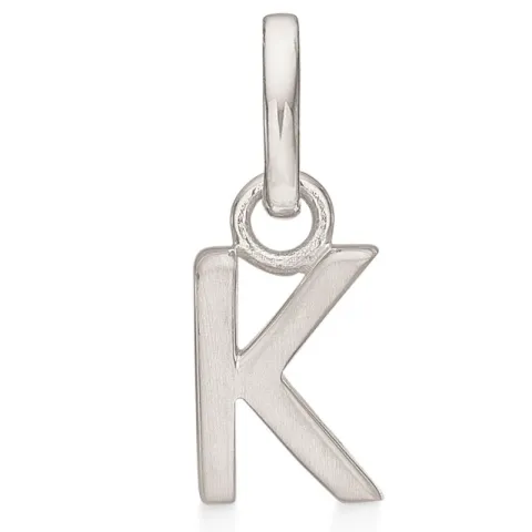 Støvring Design bokstav k hängen i rhodinerat silver