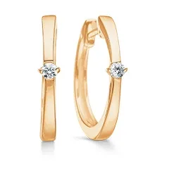 Støvring Design creol i 8 karat guld vit zirkon