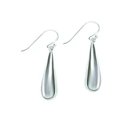 Støvring Design droppe örhängen i rhodinerat silver
