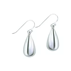 Støvring Design droppe örhängen i rhodinerat silver
