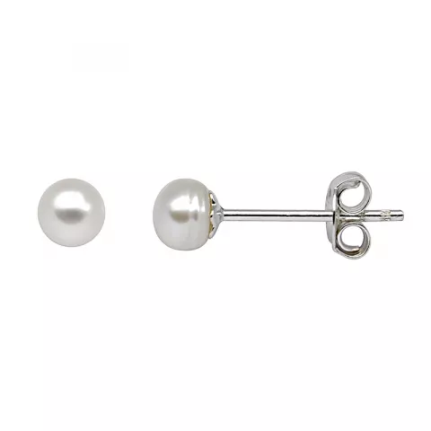 4 mm Støvring Design vita pärla örhängen i silver