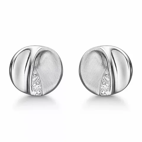 Støvring Design örhängen i silver vit zirkon