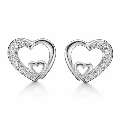 elegant Støvring Design örhängen i silver vit zirkon