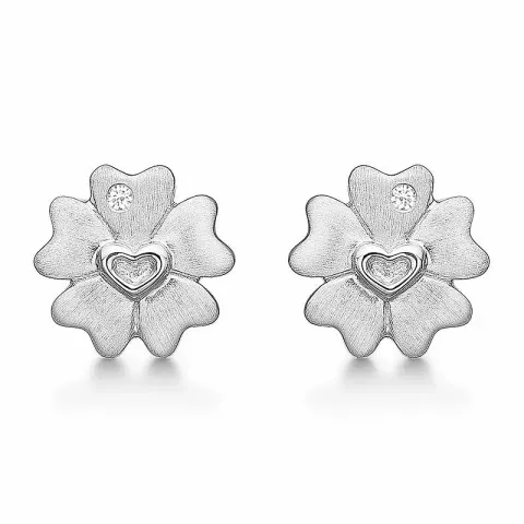 Støvring Design örhängen i silver vit zirkon