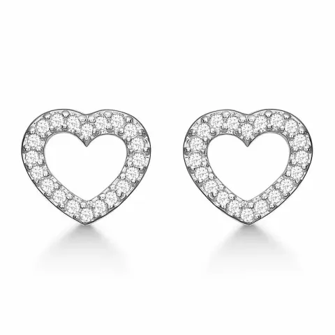  örhängen i silver vit zirkon