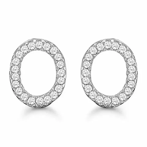 Støvring Design örhängen i silver vit zirkon