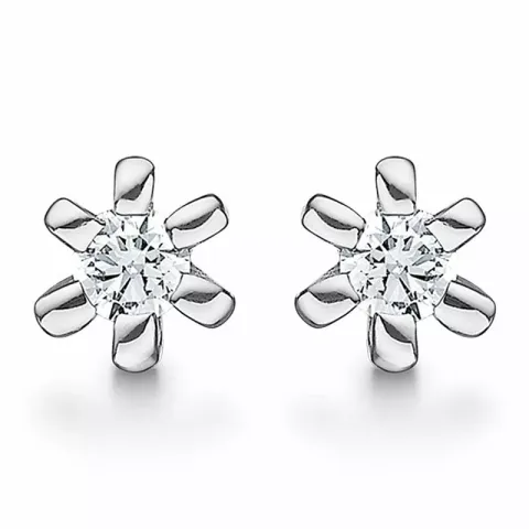 Støvring Design örhängen i silver vit zirkon