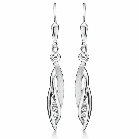 Støvring Design örhängen i vit zirkon