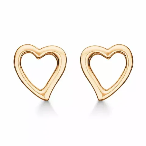 Støvring Design hjärta örhängen i förgyllt silver