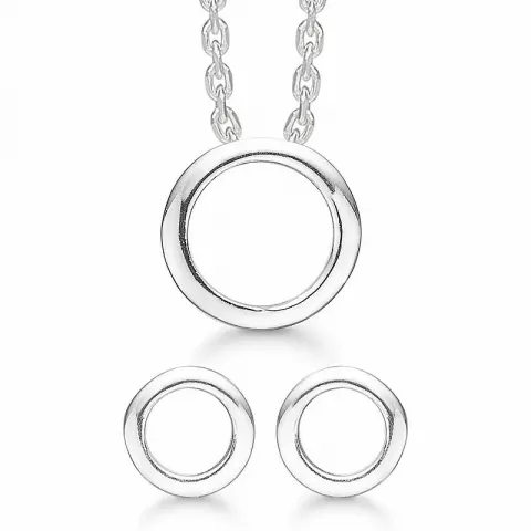 Støvring Design rund smycke set i silver