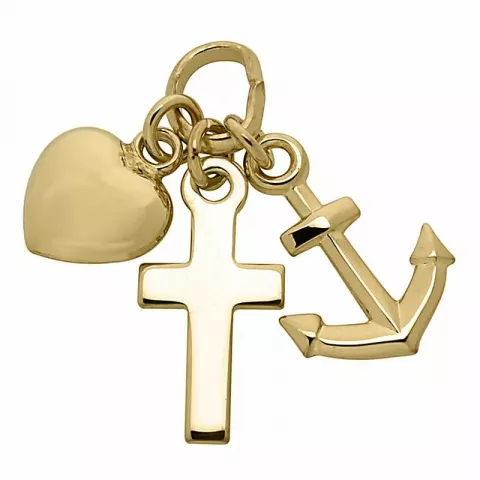 Støvring Design tro-hopp-kärlek hängen i 14 karat guld