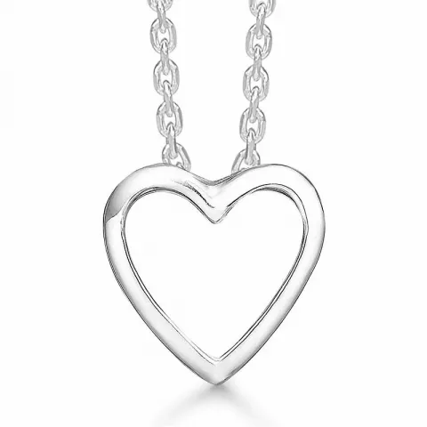 elegant Støvring Design hjärta halskedja med berlocker i silver