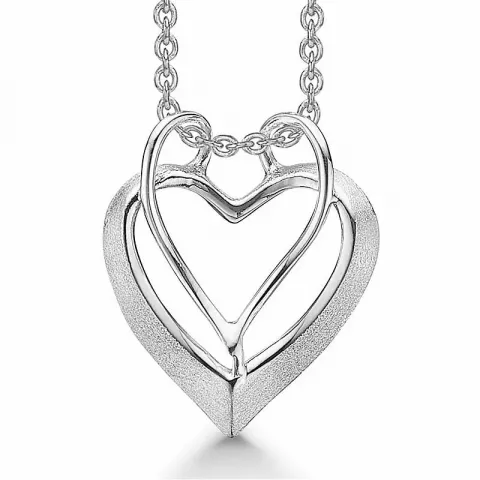 Støvring Design hjärta halskedja med berlocker i metall