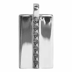 Aagaard fyrkantigt hängen i silver med svart rhodinerat silver