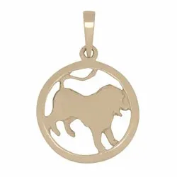 Siersbøl stjärnteck lejonet hängen i 8 karat guld