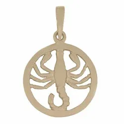Siersbøl stjärnteck skorpionen hängen i 8 karat guld