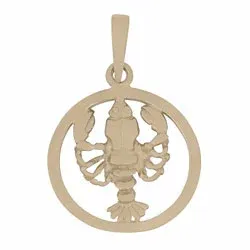 Siersbøl stjärnteck kräftan hängen i 14 karat guld