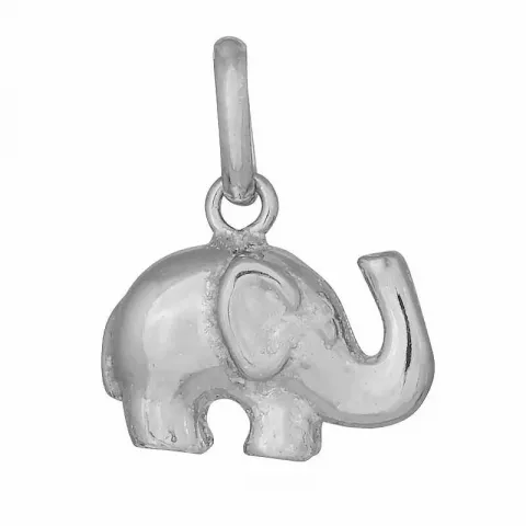 Blank Siersbøl elefant hängen i silver