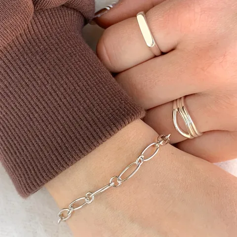 Siersbøl armband i rhodinerat silver