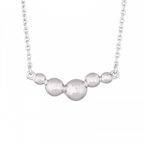 Siersbøl hängen med halskedja i rhodinerat silver