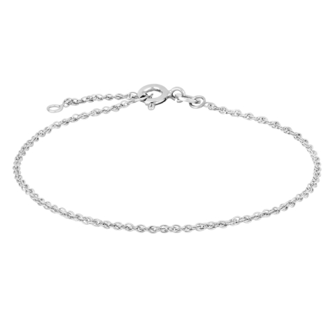 Siersbøl cordel armband i rhodinerat silver