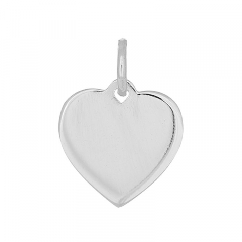 13 mm Siersbøl hjärta hängen i rhodinerat silver
