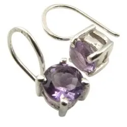 ametist örhängen i silver