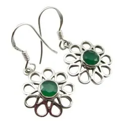 Blommor örhängen i silver