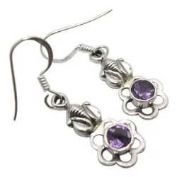 Blommor örhängen i silver