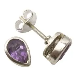 Droppe örhängestift i silver