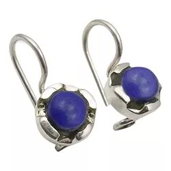 lapis lazuli örhängen i oxiderat sterlingsilver