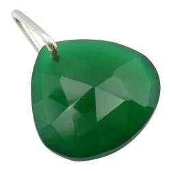 Grön onyx hängen i silver