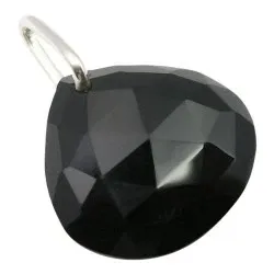 Svart onyx hängen i silver