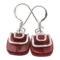 fyrkantigt örhängen i silver