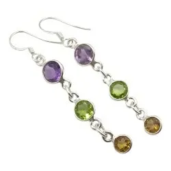 långa örhängen i silver