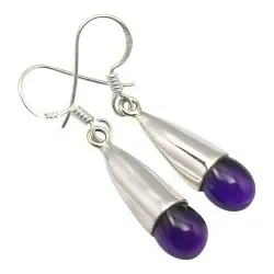 Kollektionsprov lila örhängen i silver