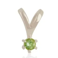 peridot solitärberlock i silver